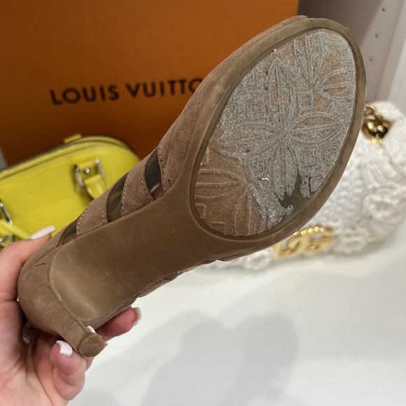 Nine West Faux Suede Peep Toe Booties - Picture 8 of 15